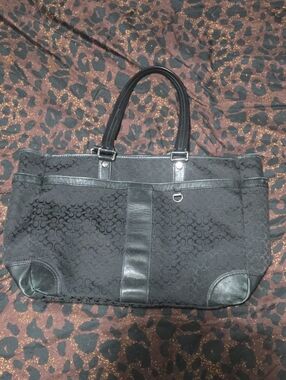 Coach Black Signature Tote